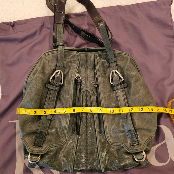 Green Distressed Leather Kooba Shoulder Bag, very good condition - Picture 5 of 7